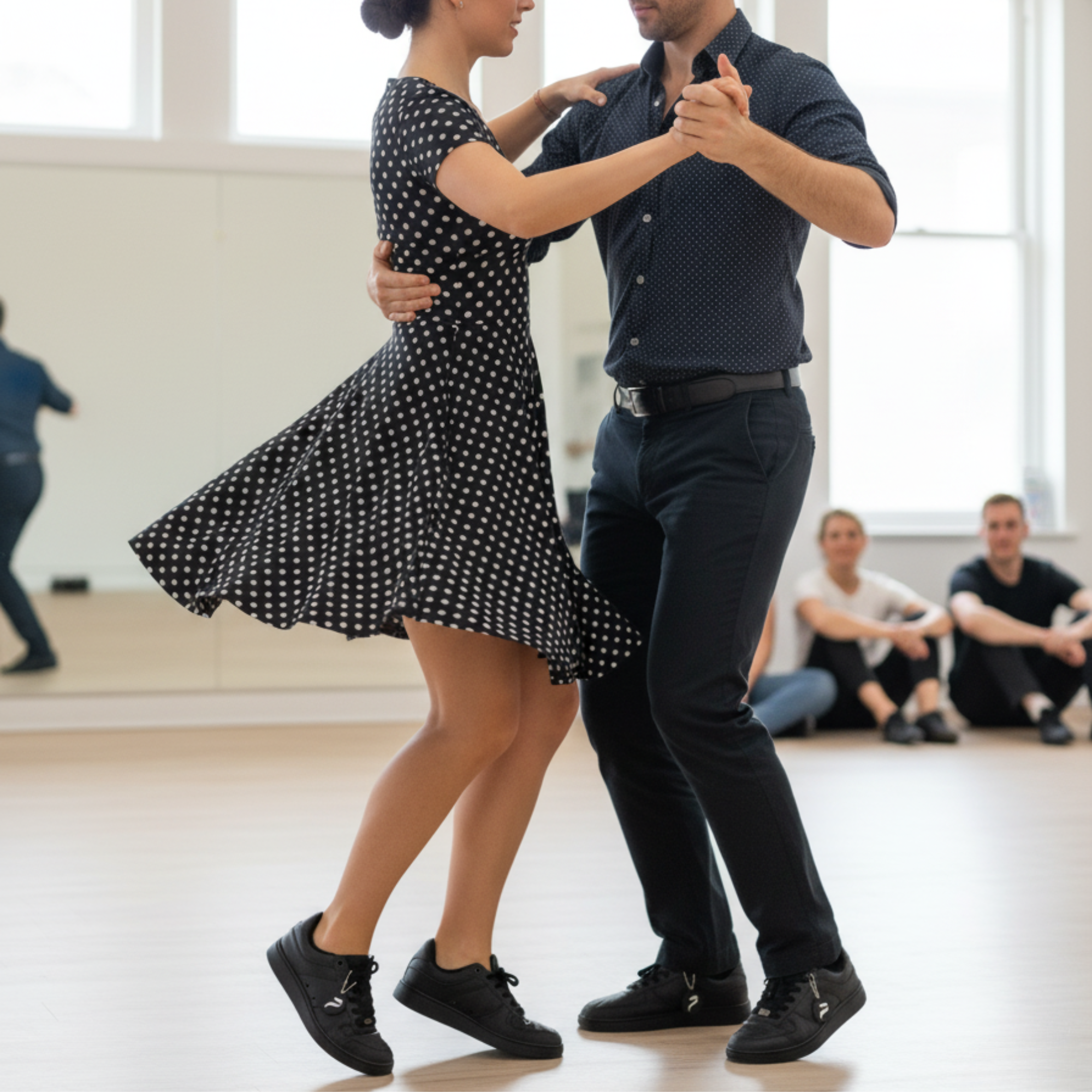 [FLOW ONYX] Unisex Low-Top Black Dance Sneakers