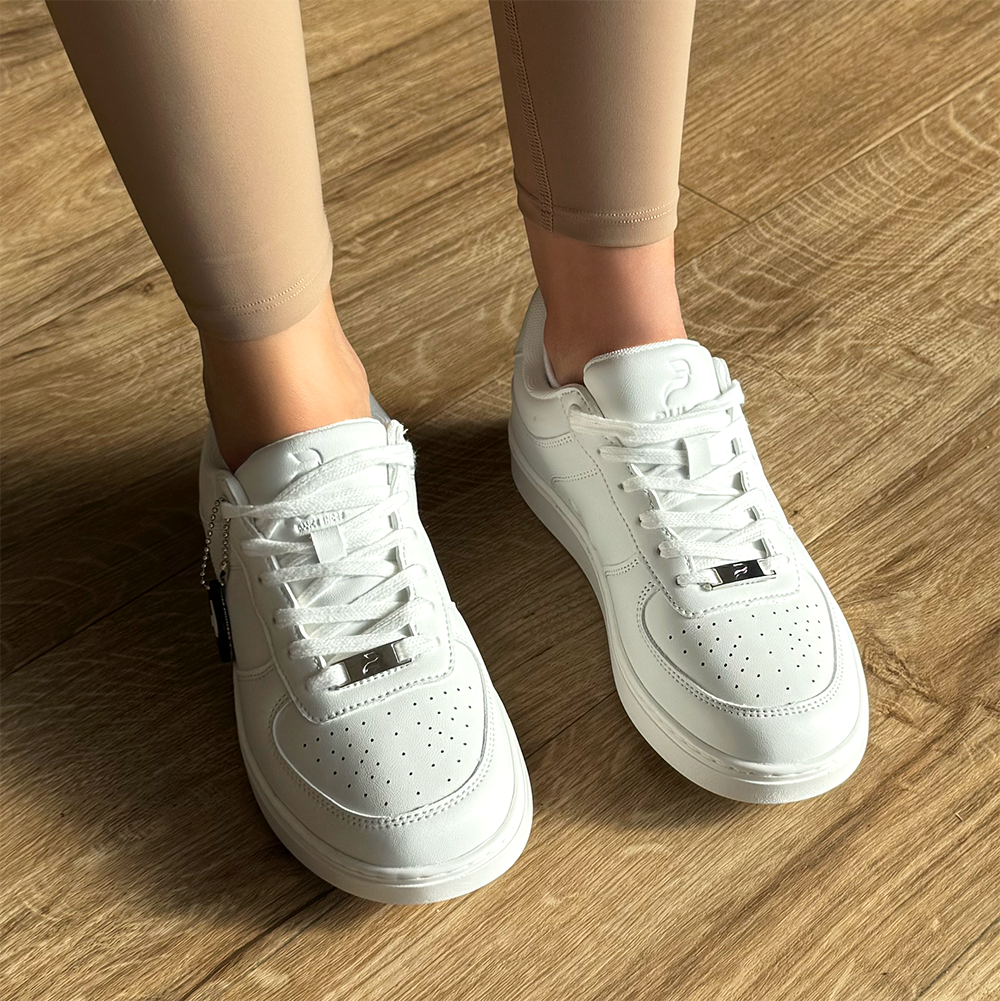 [FLOW WHITE] Unisex Low-Top White Dance Sneakers