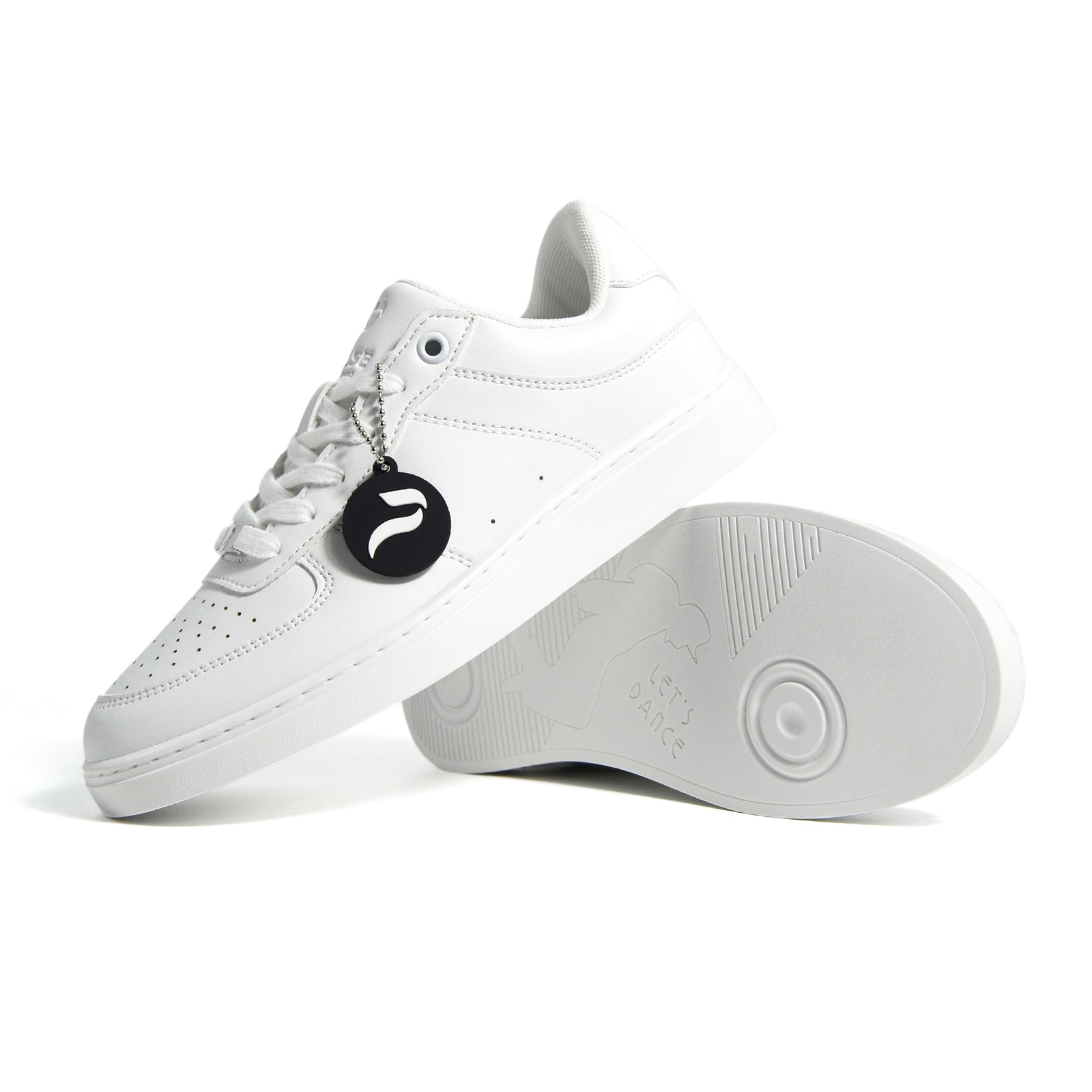 [FLOW WHITE] Unisex Low-Top White Dance Sneakers