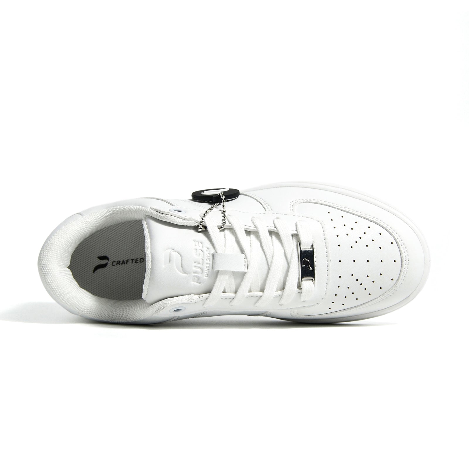 [FLOW WHITE] Unisex Low-Top White Dance Sneakers