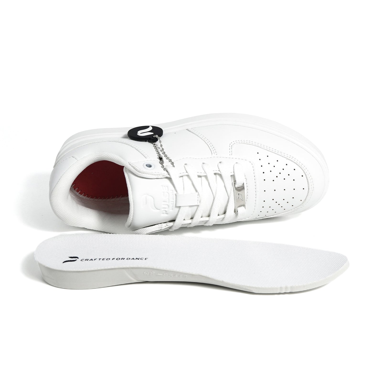 [FLOW WHITE] Unisex Low-Top White Dance Sneakers