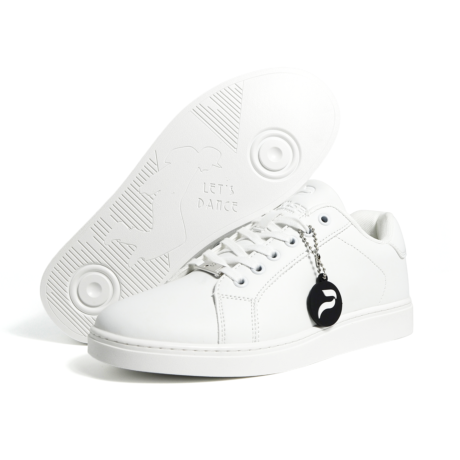 [BIANCO] Unisex Low-Top White Dance Sneakers