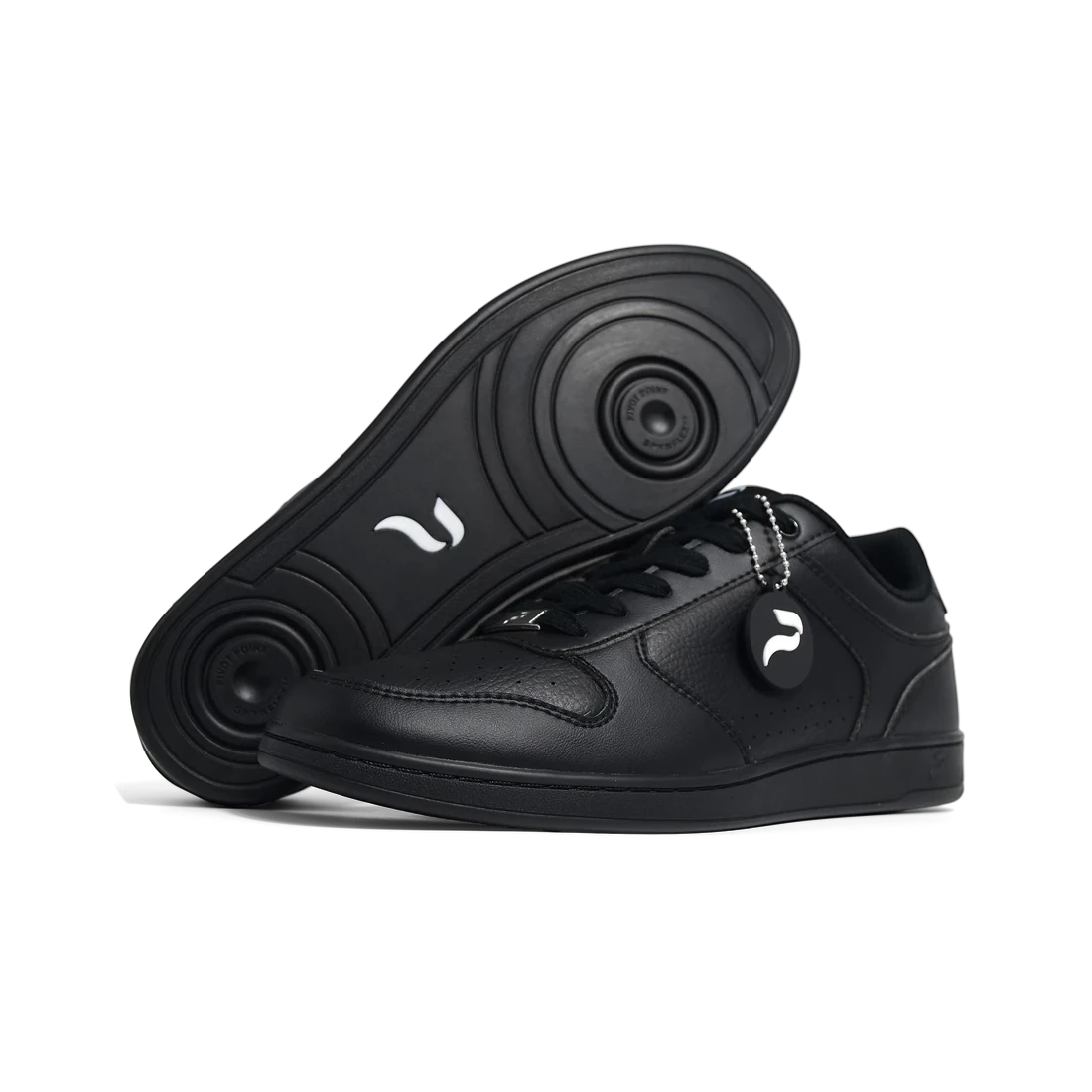Flow 2 Onyx dance sneaker, front three-quarter with sole