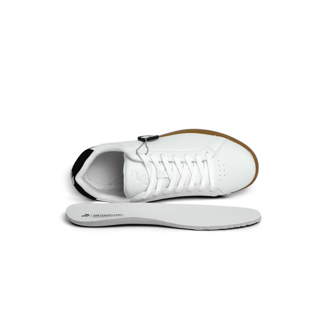 Nova Court dance sneaker, insole removed beside the shoe
